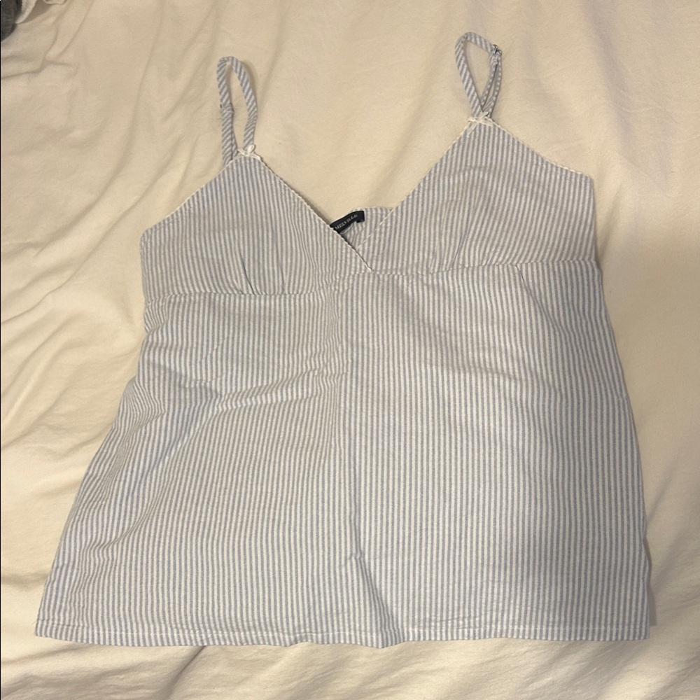 Brandy Melville Blue and White Striped Camisole